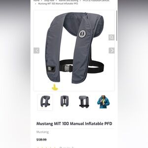 Mustang MIT 100 Manual Inflatable PFD